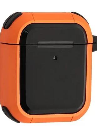 Чехол для airpods 1/2 bodyguard case black orange