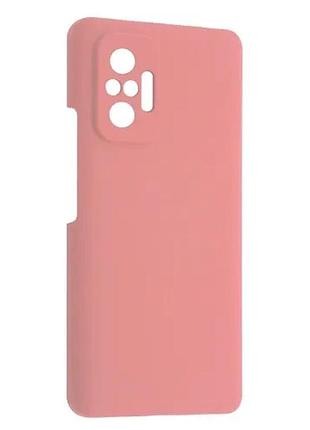 Чехол silicone case luxury для xiaomi redmi note 10 pro light pink