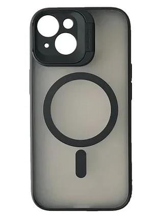 Чехол rock guard with magnetic (foldable bracket) for iphone 15 titanium black