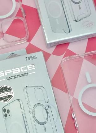 Чехол space magsafe drop protection for iphone 16 pro max transparent 4