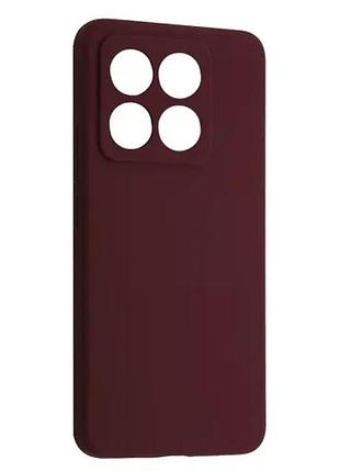 Чохол silicone case luxury для xiaomi 14t marsala
