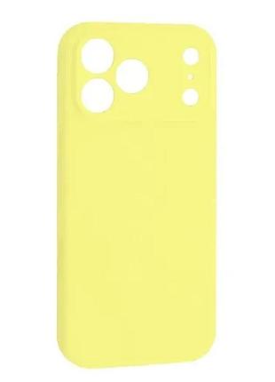 Чехол silicone case camera protective for iphone 17 pro max (51) mellow yellow