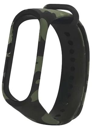 Ремешок для xiaomi mi band 3/4 camouflage black-green 1