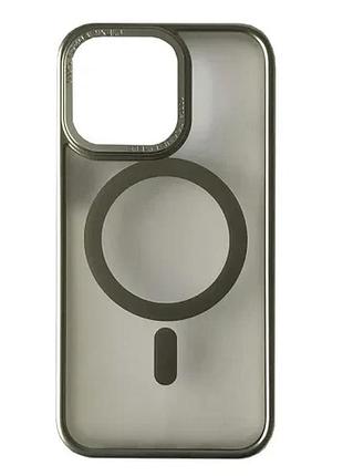 Чехол perfect case with magsafe for iphone 14 pro titanium silver