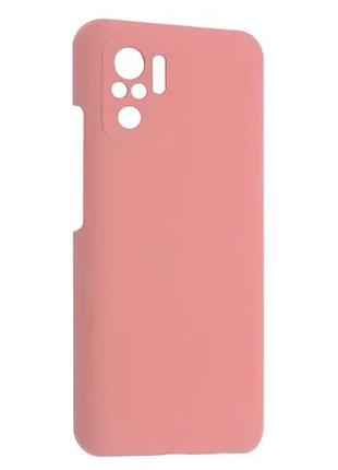 Чехол silicone case luxury для xiaomi redmi note 10/10s light pink