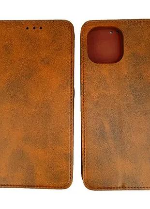 Чехол-книжка black tpu magnet for samsung a03 (a035) 2021 brown