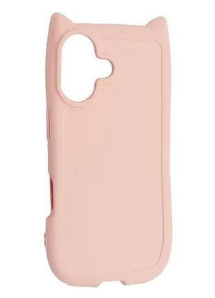 Чехол cat for iphone 16 plus pink