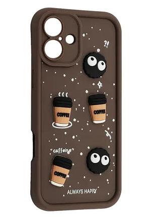 Чехол happy cookie case for iphone 16 plus brown