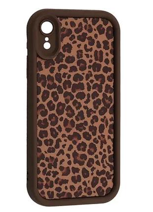 Чохол leopard case for iphone xr brown 3