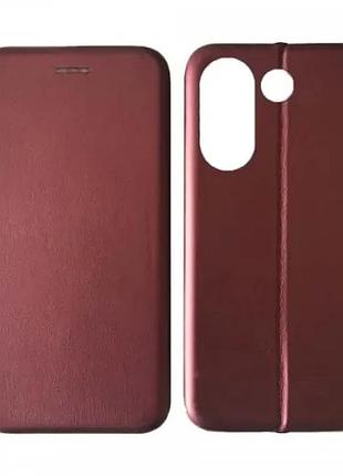 Чехол-книжка level for tecno camon 20 marsala