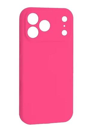 Чехол silicone case camera protective for iphone 17 pro (47) hot pink