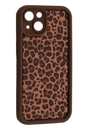 Чехол leopard case for iphone 13 brown 3