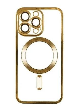 Чехол shining camera magsafe for iphone 14 pro max gold