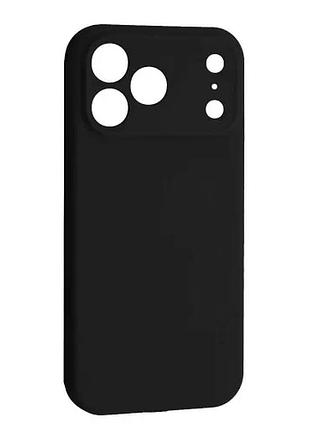 Чехол silicone case camera protective for iphone 17 pro max (18) black