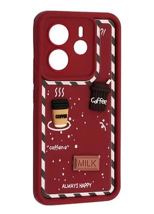 Чехол happy для xiaomi redmi note 14 4g eu marsala