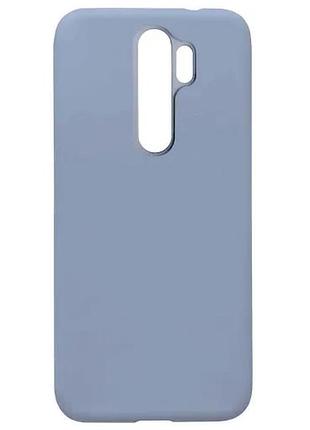 Чехол silicone case full for xiaomi redmi note 8 pro lilac