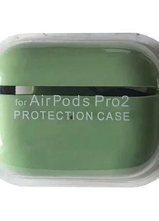 Чехол для airpods pro 2 silicone case/microfiber pistachio