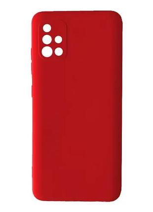 Чехол silicone case camera (no logo) для samsung a51 (a515) red