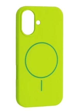 Чехол silicone case with magsafe for iphone 17 emerald green