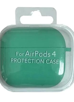 Чехол для airpods 4 silicone case/microfiber mint