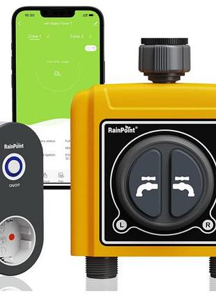 Автоматичний таймер поливання rain point wifi для саду та газону програмований з датчиком дощу оригінал