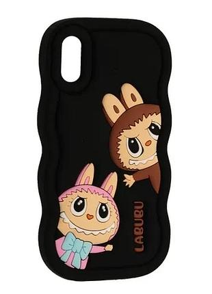 Чохол labubu case for iphone xr black
