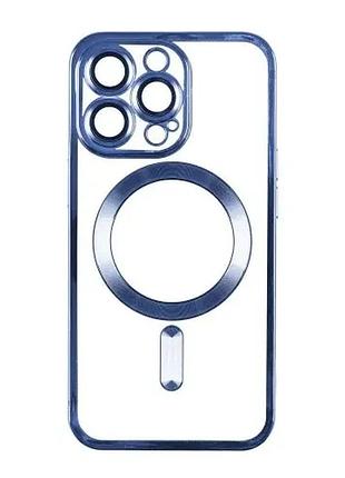 Чехол shining camera magsafe for iphone 13 pro max blue