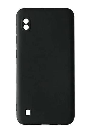 Чехол silicone case camera (no logo) для samsung a10 (a105f) black