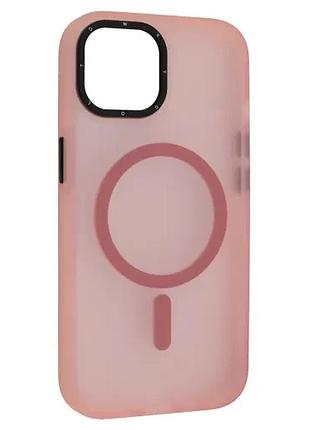 Чехол total matte magsafe for iphone 13 pro pink