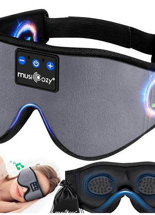 Маска для сна bluetooth musicozy 3d, мягкая маска для глаз с наушниками для сна с микрофоном, 14 часов воспроизведения музыки