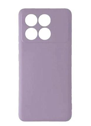 Чехол silicone case full for xiaomi poco x6 pro 5g lilac