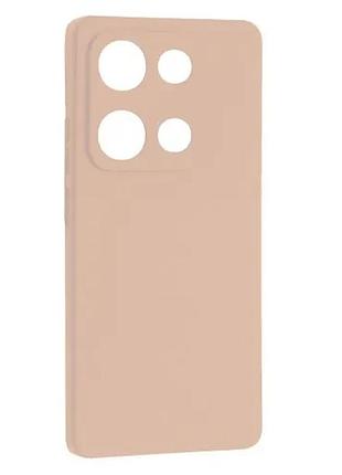 Чехол silicone case full for xiaomi redmi note 14s pink sand