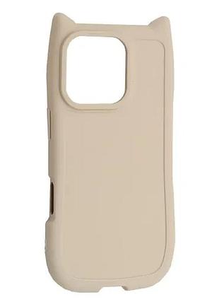 Чехол cat for iphone 16 pro cream