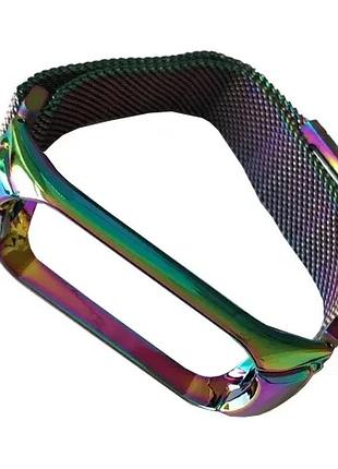 Ремешок для xiaomi mi band 7 milanese loop rainbow oil