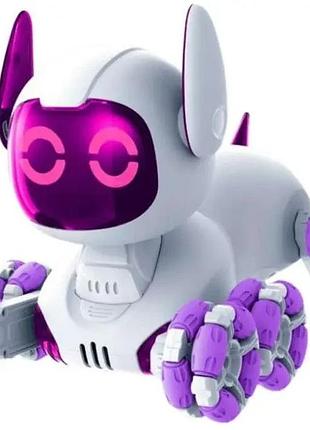 Умный щенок tooby – интерактивная восьмиколесная трюковая игрушка собака с led-подсветкой