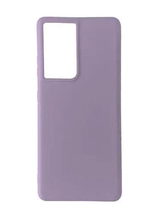 Чехол silicone case full for samsung s21 ultra lilac