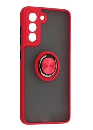 Чехол gingle ring case for samsung s21 fe (sm-g990) red