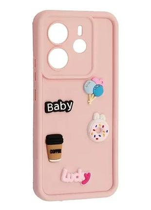 Чохол happy для xiaomi redmi note 14 4g eu light pink