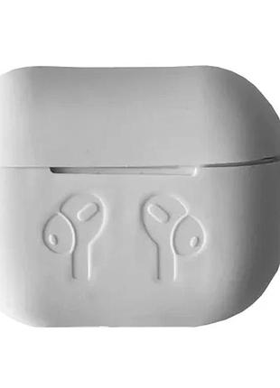 Чехол для airpods pro 2 силиконовый logo 2в1(+ карабин) тех.пак white