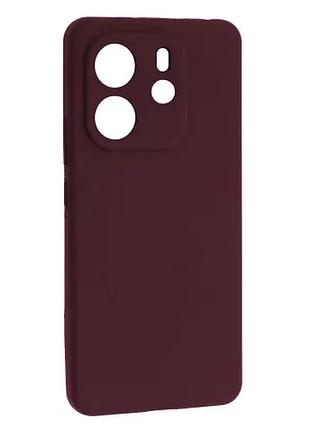 Чехол silicone case luxury для xiaomi redmi note 14 4g eu marsala
