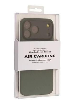 Чехол kzdoo air carbon for iphone 17 pro max green