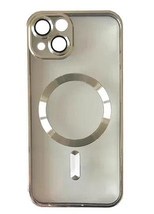 Чехол shining camera magsafe for iphone 15 silver