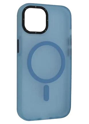 Чехол total matte magsafe for iphone 12 pro max/13 pro max blue