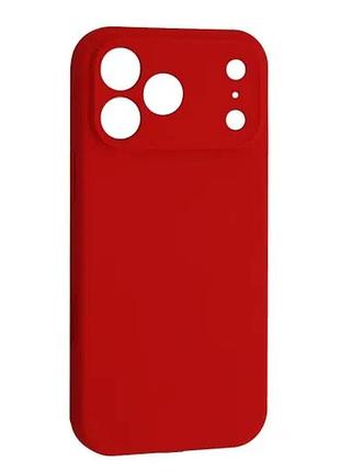Чехол silicone case camera protective for iphone 17 pro max (14) red