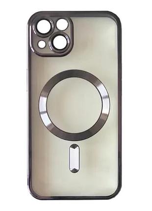 Чехол shining camera magsafe for iphone 15 deep purple
