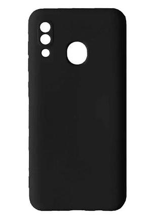 Чехол silicone case camera (no logo) для samsung a20/a30 (a205f/a305f) black