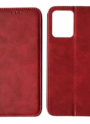 Чехол-книжка black tpu magnet for xiaomi redmi note 13 4g red