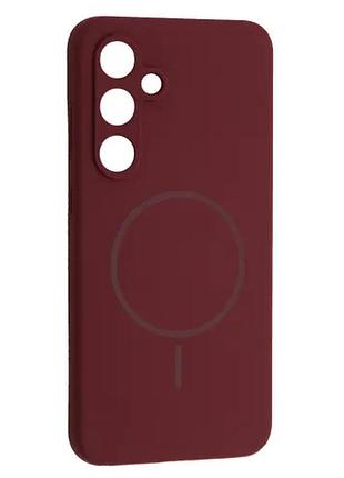 Чехол silicone case luxury+magsafe for samsung s23 fe plum