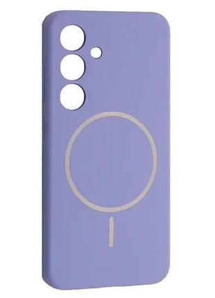 Чохол silicone case luxury+magsafe for samsung s24 elegant purple