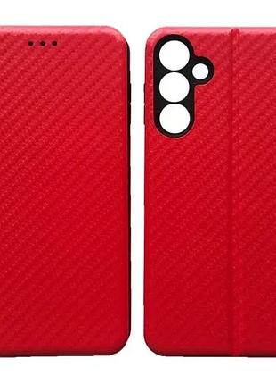 Чехол-книжка carbon for samsung a26 5g red